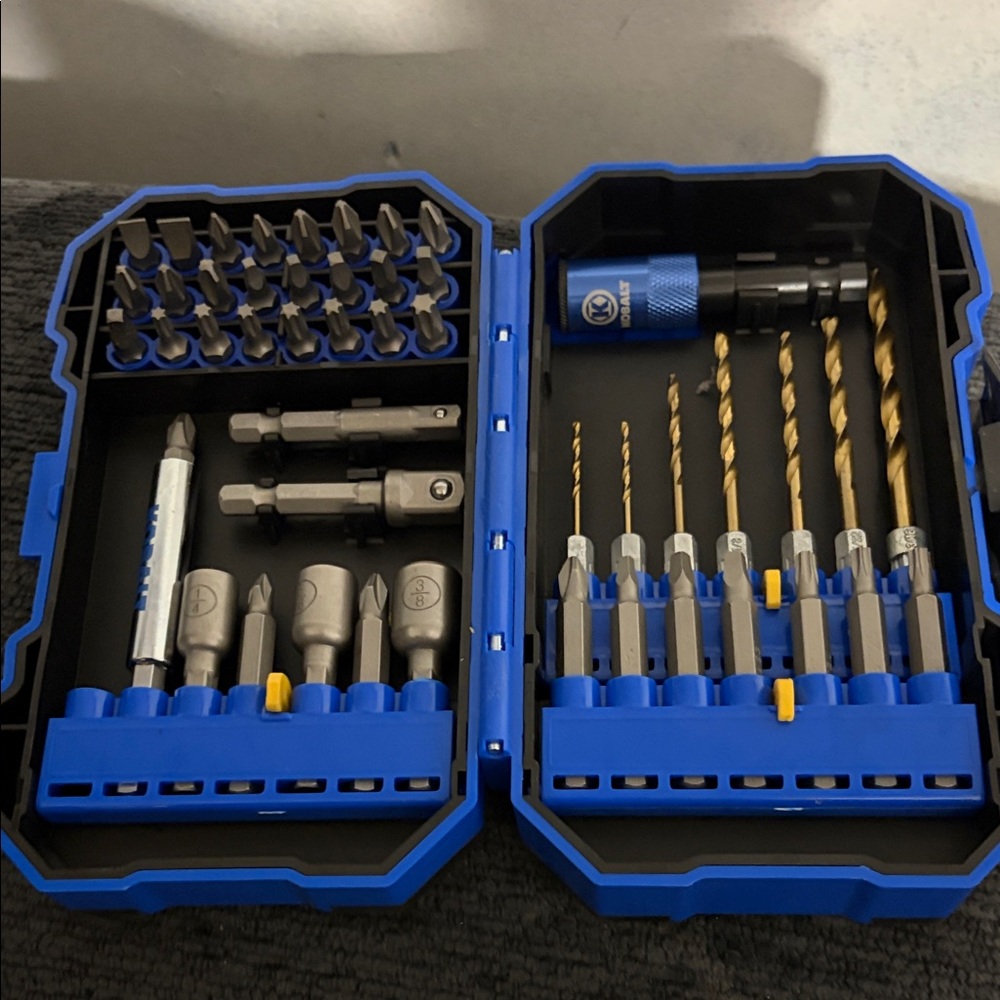 Kobalt Blue Drill Bit Set with Case